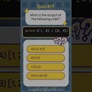 Python Quiz 77 What S The Answer Quiz 77 Python Shorts Quiz Codingchallenge