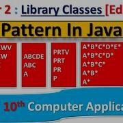 11 6 Library Classes Java Pattern A A A A A B B B B B A A A A A B B B B B ICSE 10th