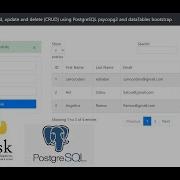 Python Flask Student Create Read Update And Delete CRUD Using PostgreSQL Psycopg2 And DataTables