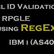 Email Validation Using RegEx In RPGLE Yusy4code