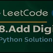 Leetcode 258 Add Digits Python Solution