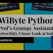 6 Prof S Grumpy Assistant Startswith Endswith Methods Indentations