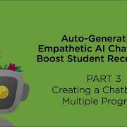 PART 3 Creating A Chatbot For Multiple Programs