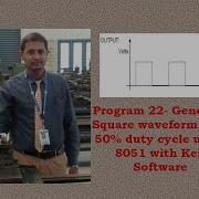 8051 Program 22 Generate Square Waveform With 50 Duty Cycle Using 8051 With Keil Software