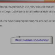 Functional Programming In Delphi 2009
