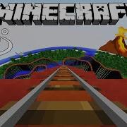 Minecraft 360 VR Volcano Roller Coaster 4K 60 FPS Video