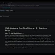 AWS Academy Cloud Architecting 3 Capstone Project 2024 October