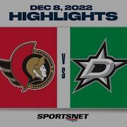 NHL Highlights Senators Vs Stars December 8 2022