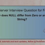 Difference Between NULL Zero And Empty String In SQL TechDataWithAnuj