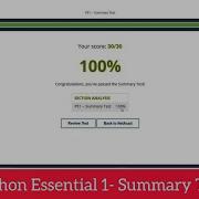 Cisco Python Essential Part 1 Summary Test Answers Cisco PE1 Summary Test Answers Python Cisco