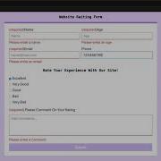 Test A Website Feedback Form 1 Overview