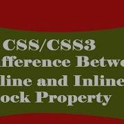 Difference Between Inline And Inline Block Property