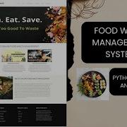 Food Waste Management System Python Django Project Source Code