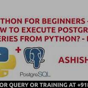PYTHON FOR BEGINNERS 42 HOW TO EXECUTE POSTGRESQL QUERIES FROM PYTHON PART 2