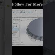 Coca Cola Bottle Cap In SOLIDWORKS Solidworks Solidworksshorts Shorts Youtubeshorts Cad