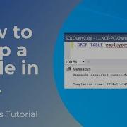 How To Drop Delete A Table In SQL