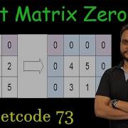 Set Matrix Zeroes Leetcode 73