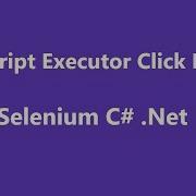 Selenium C Click Button By Javascript
