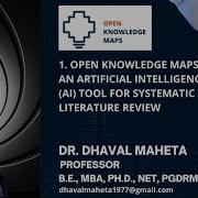 1 Open Knowledge Maps An AI Tool For Systematic Literature Review SLR Dr Dhaval Maheta