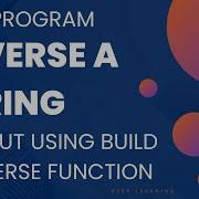 Java Program To Reverse A String Without Using A Built In Reverse Function