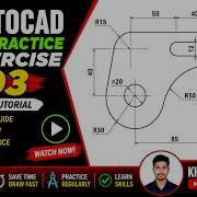 AutoCAD Exercise 3 Complete Tutorial 2D Practice Drawing Step By Step KHALIDMAHMUD