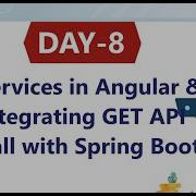 8 Creating Services In Angular Integrating GET API Call With Spring Boot