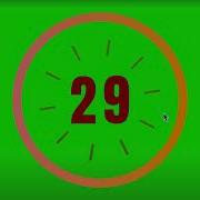 48 Seconds Countdown Timer With Number Display With Alarm Greenscreen Copyright Free