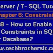 How To Enable All Check Constraints In SQL Server Database SQL Server TSQL Tutorial Part 88