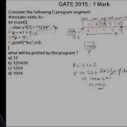 C Programming 25 Gate 2015 Question On String And Pointer