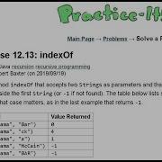 Java Practice It Exercise 12 13 IndexOf Recursion Recursive Programming