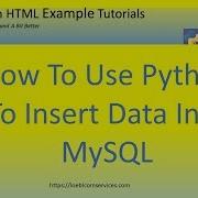 How To Use Python To Insert Data Into MySQL