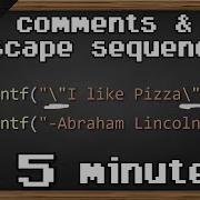 C Comments Escape Sequences