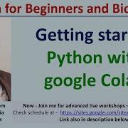 Python Basics Getting Started I Python Lecture 1 Python Googlecolab