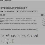 How To Implicitly Differentiate A Function Find The Slope Of A Tangent Line Using Mathematica