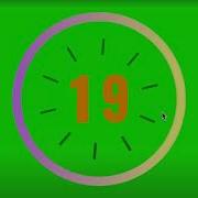 57 Seconds Countdown Timer With Number Display With Alarm Greenscreen Copyright Free