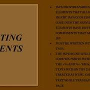 JSP Implicit Objects Scripting Standard Action Directives Custom Tag