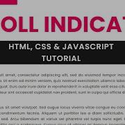 Scroll Indicator With Javascript No Plugin Required