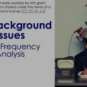 Background Issues 4 Time Frequency Analysis