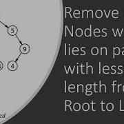 Binary Tree 56 Remove All Nodes Which Lies On Path With Less Than K Length From Root To Leaf