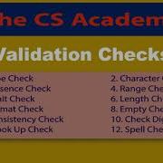 Validation Checks Part 1