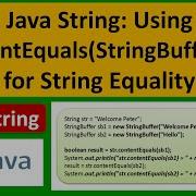Java String Using ContentEquals StringBuffer Sb For String Equality Java Tutorial
