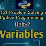Variables In Problem Solving And Python Programming Tamil GE3151 Python PSPP AU Reg 2021