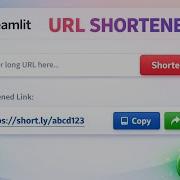 Python URL Shortener Web App Streamlit Project Step By Step Python Codekraft Viral