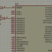 LED Blink In Atmega32 Using Proteus
