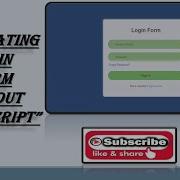 Validating Login Form Without Javascript Using HTML And CSS Only