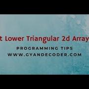 1 Lower Triangular 2d Array Matrix In Java 2D Array Special Series