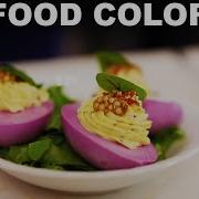 Purple Deviled Eggs From Lazy Susan Tapas Bar