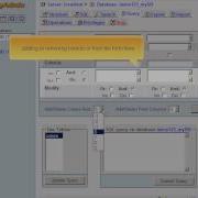 Querying Databases Via PhpMyAdmin