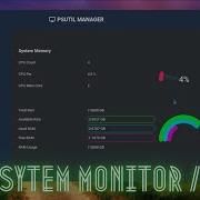 Python Desktop App To Monitor All System Information PYQT5 6 PYSIDE2 6 PSUTIL Modern GUI UI