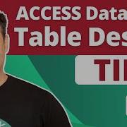 Microsoft Access Database Table Design Tips